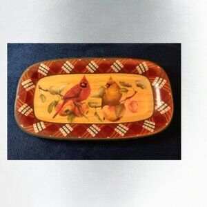 Lenox Winter Greetings cardinal Platter